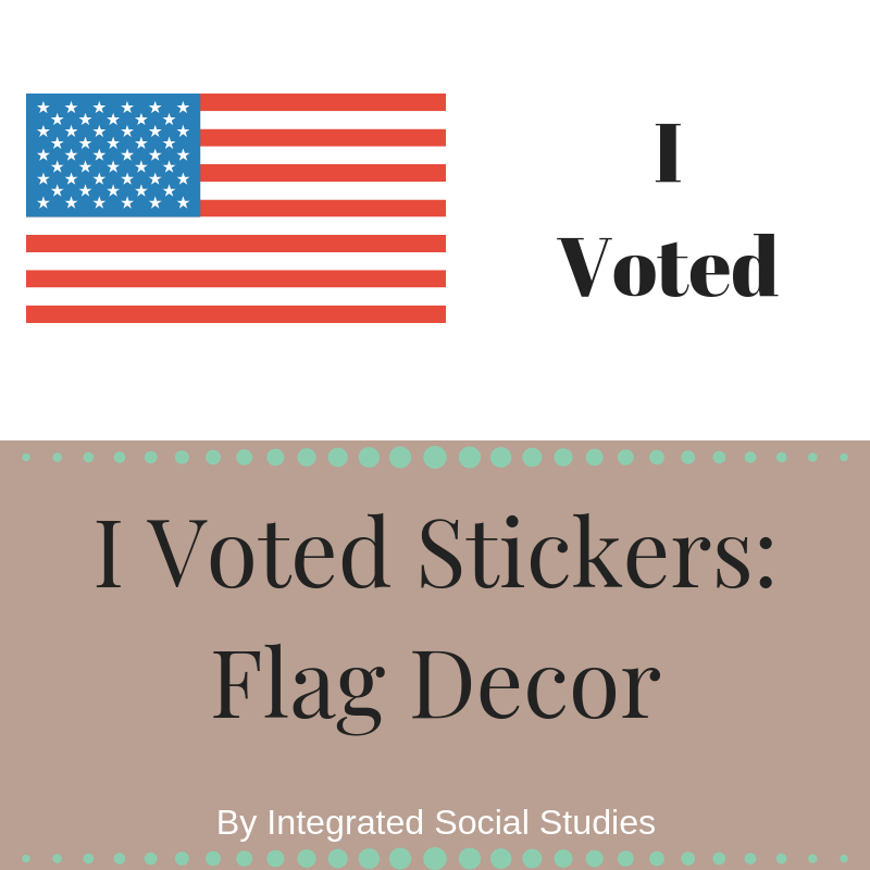 I Voted Sticker Flag Decor Cover