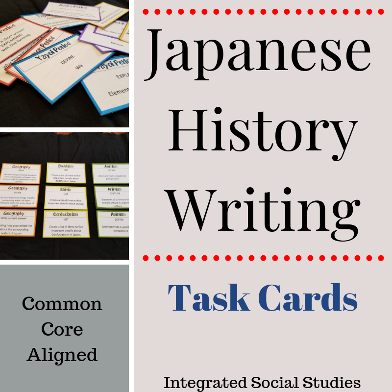 Japanese Writing Task Cards