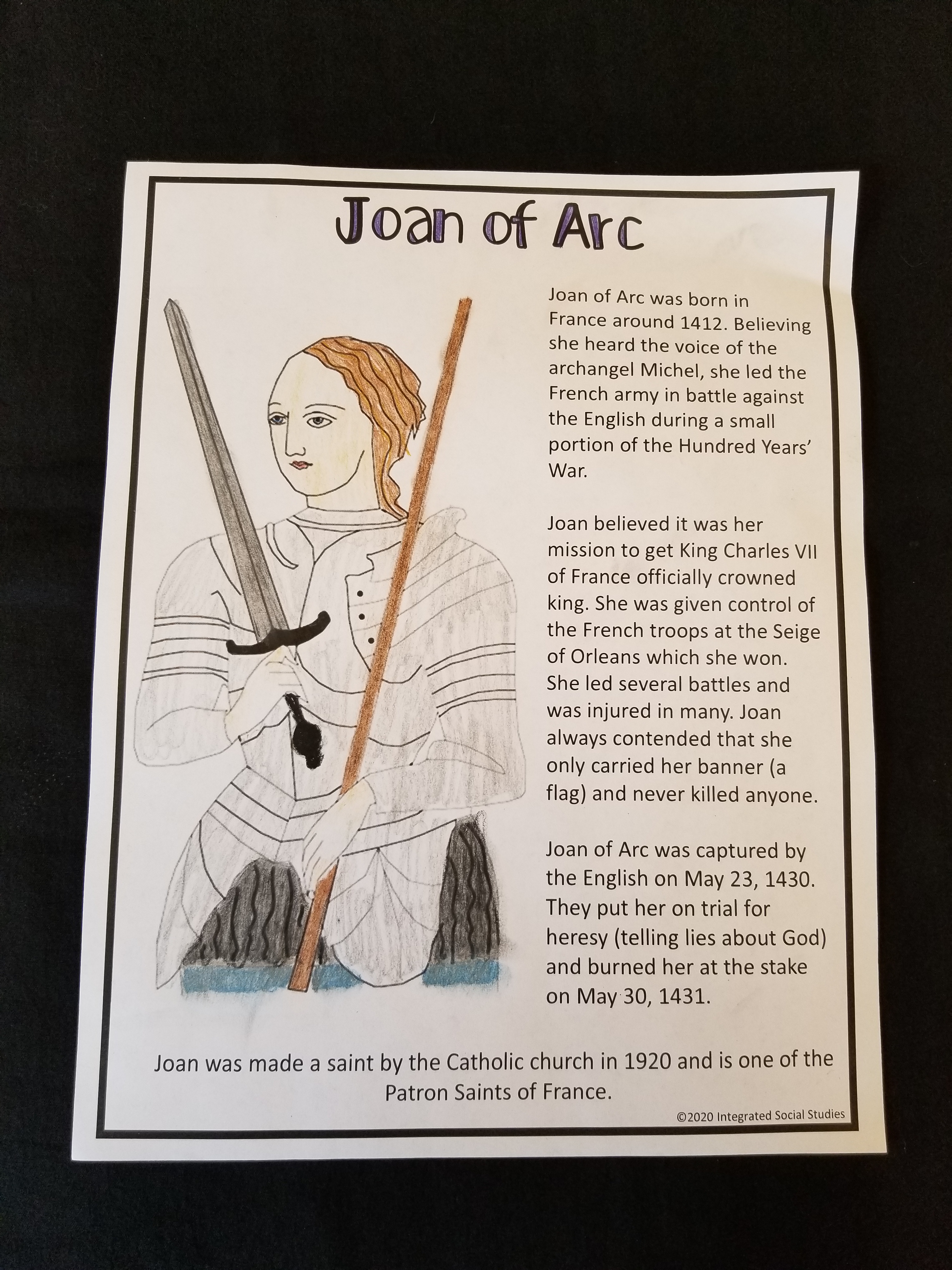 Medieval History Coloring Pages with Short Reads – Integrated Social ...